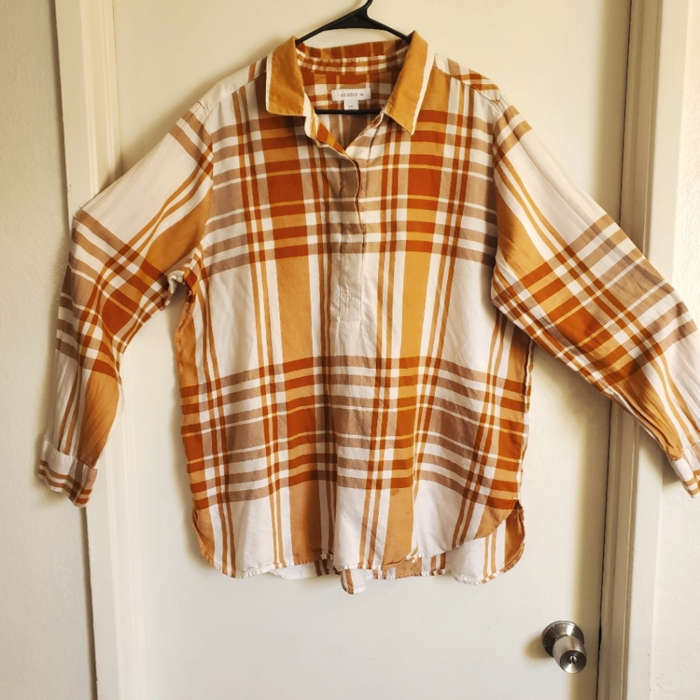 Plaid fall inspired top